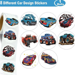 100-500pcs Car Toy Cars and Vehicles Shaped Sticker Decoration Gift Box Sticker Label Stationery Sticker 2.5cm/1inch (ONLINE ORDER ONLY)