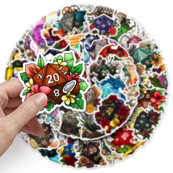 10/30/50pcs Game Dragon Dice Cartoon Stickers Cool Graffiti Sticker DIY Phone Skateboard Notebook Waterproof Decals for Kids Toy (ONLINE ORDER ONLY)