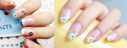 50 Sheets! 3D Flower Nail Art Stickers Decals NOT Repeat Black/White/Colorful Self Adhesive Nail Sticker Decals Random Pattern * (ONLINE ORDER ONLY)
