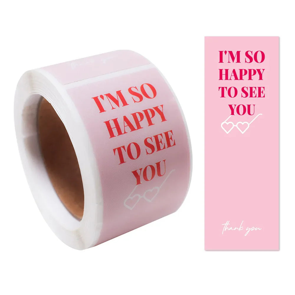 100pcs/Roll 3*9cm Thank You For Your Purchase Stickers For Small Business Gift Package Personalized Labels (Online Order Only)