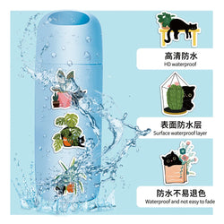 10/30/60PCS Cute Plants Cat Stickers Graffiti Cartoon Kawaii Animals Decals Kids Toys DIY Laptop Phone Skateboard Bike Suitcase (Online Order Only)