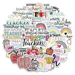 Teacher's Day Graffiti Stickers for Laptop, Luggage, Phone, Car - 10/30/50Pcs (ONLINE ORDER ONLY)
