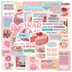 Pink Cartoon Stickers 15/30PCS Waterproof PVC Skateboard Notebook Decor (Online Order Only)