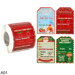 Merry Christmas Gift Tags Santa Claus Labels Sticker Roll (ONLINE ORDER ONLY)