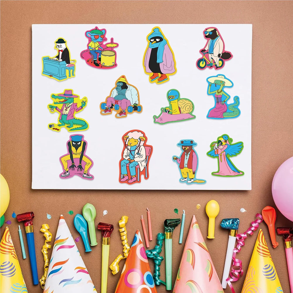 50pcs Cartoon Colorful Animal Stickers For Luggage Skateboard Laptop Guitar Aesthetic Graffiti Sticker Decals Toys (ONLINE ORDER ONLY)
