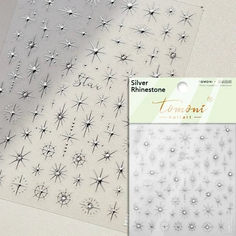 Black White Christmas Tree Snowflake Bowknot Snowman Socks Star Santa Hat Deer Rhinestone Winter Nail Art Sticker Manicure Decal (Online Order Only)