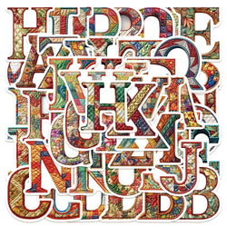 Alphabet Embroidery Stickers for Phone, Laptop, Luggage, Skateboard - 10/30/50PCS (Online Order Only)