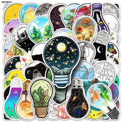 INS Style Light Bulb Graffiti Stickers Cartoon Aesthetic Decal Laptop Girl Gradient 10/30/50pcs (Online Order Only)