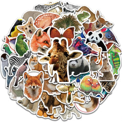 50PCS Cute Zoo Animal Stickers for Kids - Dog, Pig, Car, Phone, Laptop, Scrapbook Decals (Online Order Only)