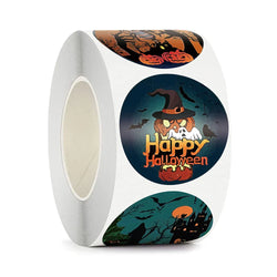 100-500PCS Halloween Pumpkin Bat Sealing Sticker Happy Halloween Sticker For Kids Party Baking Accessories Tools DIY (ONLINE ORDER ONLY)