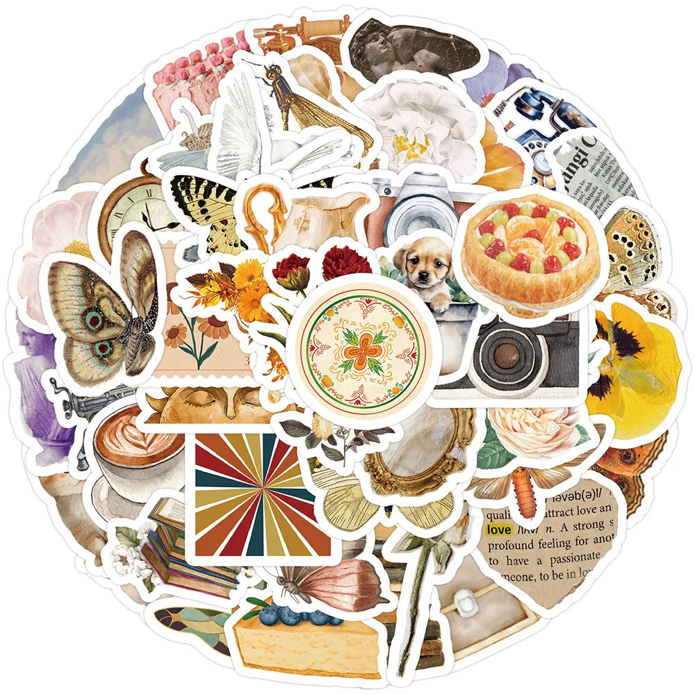 Retro Cartoon Stickers Vintage Style Decals for Laptop, Phone, Suitcase - 10/30/50pcs (ONLINE ORDER ONLY)