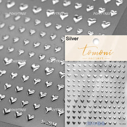 Silver Star Moon Clock Watch Cherry Love Heart Bowknot Gird Irregular Lines Dot Liquid Lava Nail Art Stickers Manicure Decals (ONLINE ORDER ONLY)
