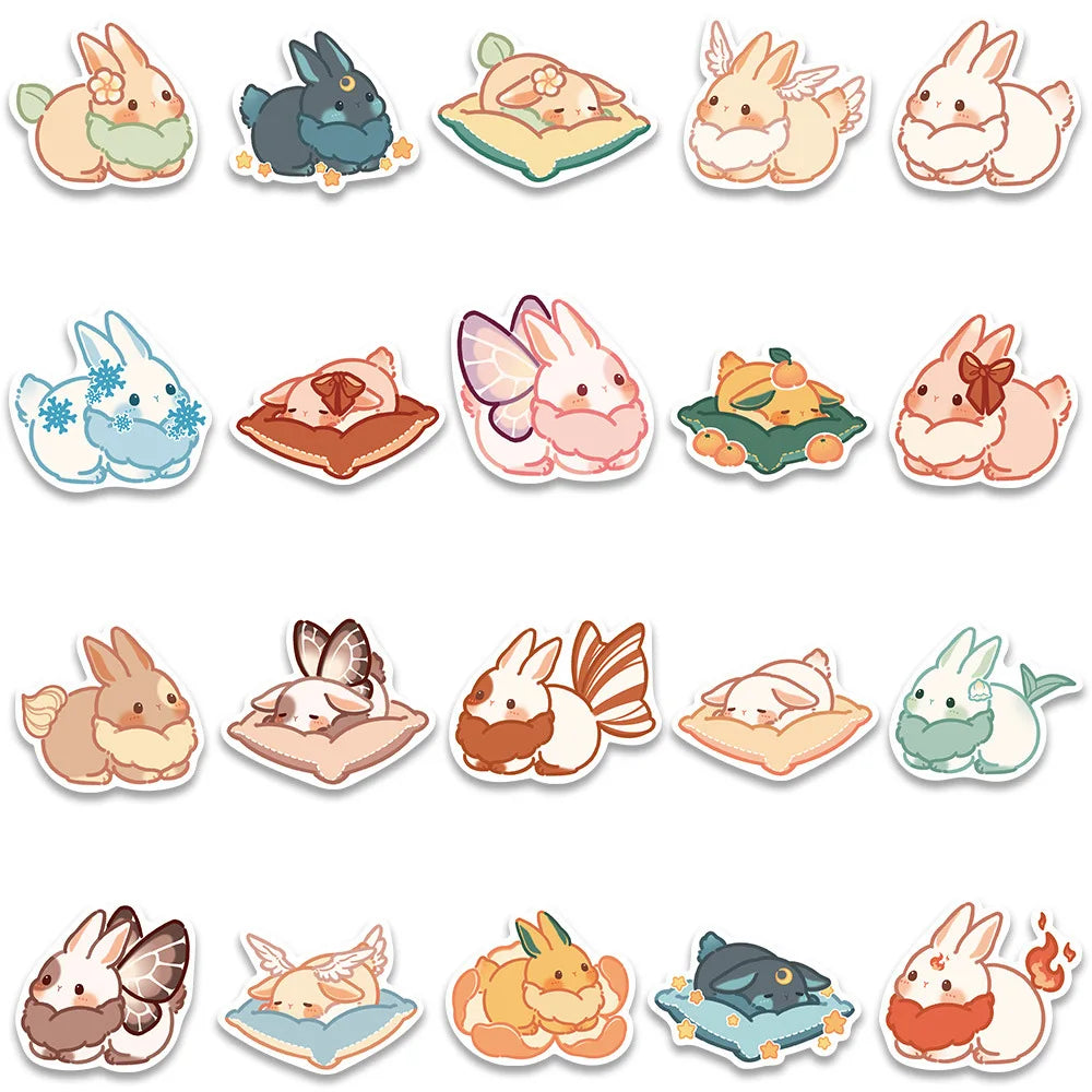 10/20/40PCS Cartoon Cute Rabbit Bunny Sticker Packs (ONLINE ORDER ONLY)