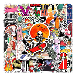 10/50PCS Sports Skateboard Stickers Laptop Bicycle Guitar Skateboard Sticker Kid DIY Graffiti Waterproof Personalized Stickers (Online Order Only)