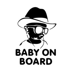 Car Sticker Drop Shipping Baby On Board Funny Reflective Sunglasses Child Stickers and Decals Vinyl Car Styling (Online Order Only)
