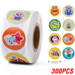 100-500Pcs Teacher Reward Sticker Fun Motivation Animal Sticker For School Teacher Student Stationery Stickers (ONLINE ORDER ONLY)