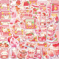 Cute Pink Bear Stickers 10/30/50pcs Kawaii Animal Decals Waterproof for Laptop Phone Luggage Diary (Online Order Only)