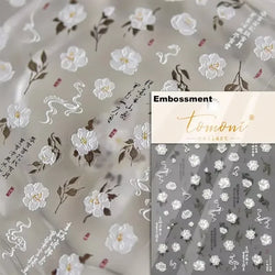 Hummingbird Iris Butterfly Peony Rose Tulip Daisy Lily Flowers Morning Glory Pearl Rhinestones Nail Art Sticker Decoration Decal (ONLINE ORDER ONLY)