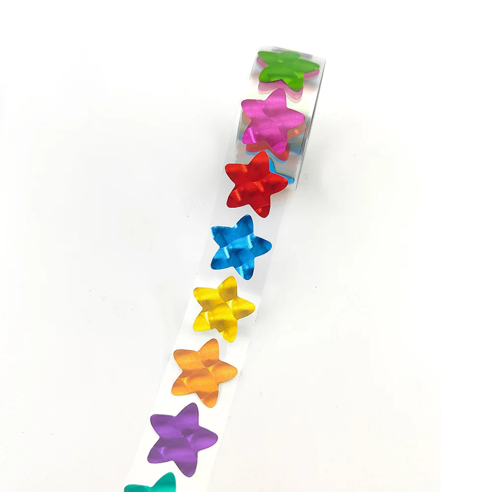 300Pcs Laser Gold Foil Star Stickers 2CM Self-adhesive Reward Chart Labels (Online Order Only)