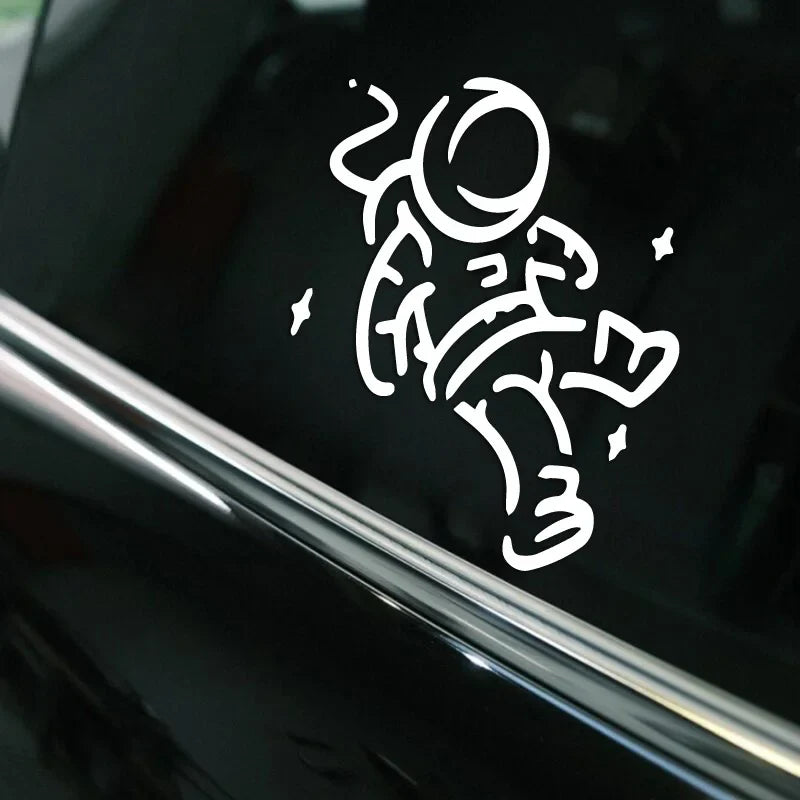 THE  falling Cute little spaceman stickers .Add a Touch of Space Magic to Your Car with Stylish Car Accessories. (ONLINE ORDER ONLY)