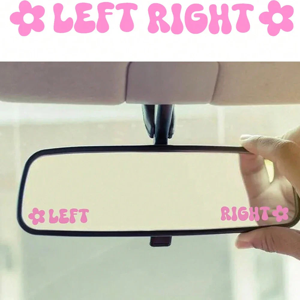 Left & Right Sticker for Car Interior Rearview Mirror Decoration Fashion Sticker High Quality Waterproof Vinyl Decals (ONLINE ORDER ONLY)