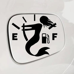 Mermaid Empty Full Gas Gauge Sticker for Car Fuel Tank Cap Door Decoration Automotive Supplies Outdoor Stickers Pvc Vinyl Decals (ONLINE ORDER ONLY)