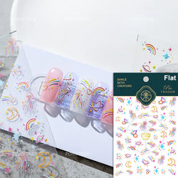 Star Drift Bottle Current Bottle Jellyfish Marine Meteor Water Bubble Love Heart Self Adhesive Nail Art Stickers Manicure Decals (ONLINE ORDER ONLY)