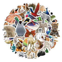 Cartoon Animal Stickers for Suitcase, Skateboard, Laptop, Luggage, Phone - 10/30/50Pcs DIY Decals (ONLINE ORDER ONLY)