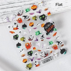 Cat Eye Shiny Blue Purple Spider Cross Love Heart Star Snake Web Jelly Thrilling Nail Art Stickers Manicure Decals Halloween (ONLINE ORDER ONLY)