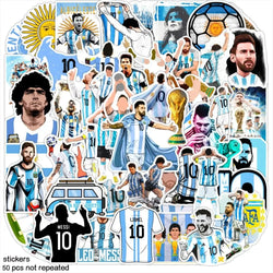 50Pcs Soccer Star Tribute Football Graffiti Stickers DIY Luggage Guitar Laptop Waterproof PVC Classic Toy Sticker Decals (ONLINE ORDER ONLY)