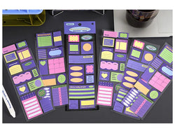 6pcs/lot Inspiration Records Series Writable Sticker Diary Scrapbooking Collage Sticky Note Decoration Sticker Kawaii Stationery (Online Order Only)