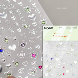 Lovely Heart Strawberry Cherry Bowknot Lace Lolita Crystal Rhinestone Line Rococo Chic Adhesive Nail Art Sticker Manicure Decals (ONLINE ORDER ONLY)