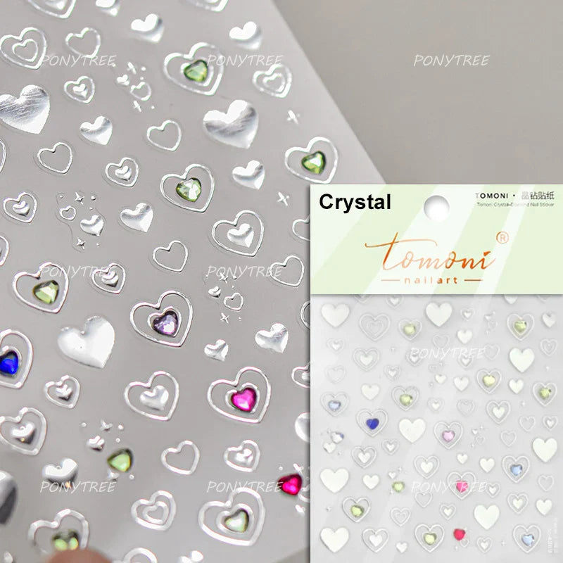 Lovely Colored Flower Fried Egg Petal Love Heart Cartoon Pink Yellow Purple Blue Delicate Charm Nail Art Stickers Manicure Decal (ONLINE ORDER ONLY)
