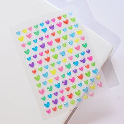 1Sheet Valentine's Day Decals 5D Nail Art Stickers Heart Self-Adhesive Slider Love Letters DIY Manicure Accessories "Dopamine" % (ONLINE ORDER ONLY)