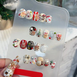 Santa's Hat Candy Santa Claus Christmas Tree Bell Elk 5D Self Adhesive Nail Art Stickers Button Snowflake Cherry Manicure Decals (ONLINE ORDER ONLY)