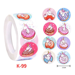 500Pcs Children's Cartoon Animal Stickers Baby Stickers Kindergarten Inspirational Little Red Flower Reward Roll Stickers (Online Order Only)