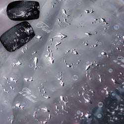 Ocean Elements Starry Sea Shoal of Fish School Water Bubbles Water Bubbles Adhesive Nail Art Decoration Sticker Manicure Decals (Online Order Only)