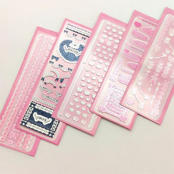 Korean Ins Girls Bow Lace Series Sticker Hand Account Idol Card DIY Album Decoration Scrapbooking Stickers Kawaii Stationery (ONLINE ORDER ONLY)