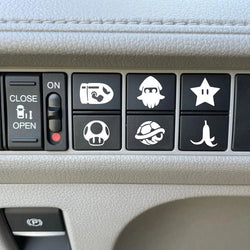 Cartoon Blank Button Car Sticker And Truck Vehicle White Blank Buttons The Car Interior  Decoration Die Cutting  Vinyl Decals (ONLINE ORDER ONLY)