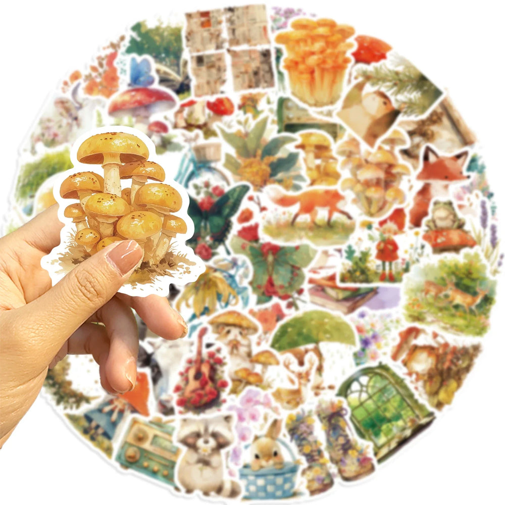 50pcs Cute Fairytale Animals Graffiti Stickers Cartoon DIY Skateboard Phone Case Laptop Waterproof Cool Sticker Decals Toy (ONLINE ORDER ONLY)