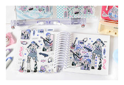1pcs New Kawaii Heartbeat Girl Scrapbooking Sticker Art Collage Diary Journal DIY Craft Aesthetics Decorative Sticker Stationery (ONLINE ORDER ONLY)