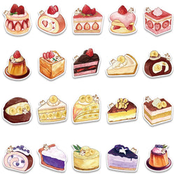 10/40Pcs Cute Kawaii Cartoon Food Cake Dessert Aesthetic Stickers Decals Laptop Phone Scrapbook Stationery Sticker Kid Toy (ONLINE ORDER ONLY)