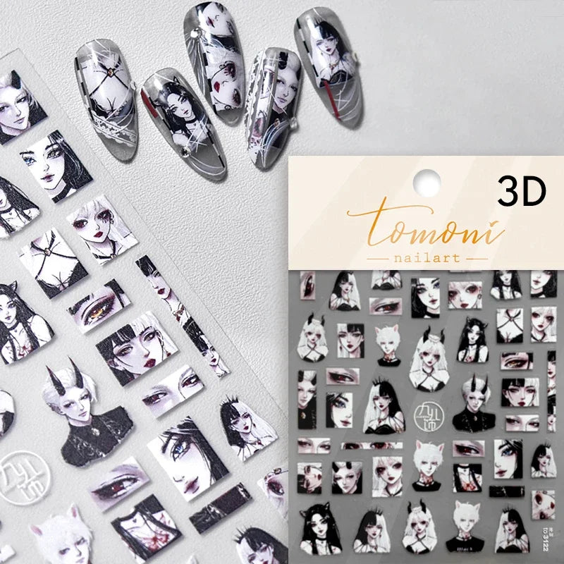 Hot Stamping Colourful Sunflower Starry Night Impressionism Embossment Adhesive Nail Art Sticker Shiny Rhinestone Manicure Decal (Online Order Only)
