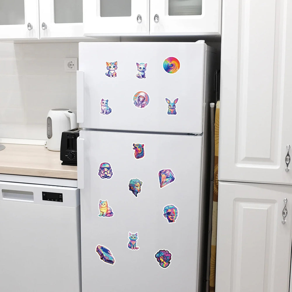 50Pcs Cyberpunk Style Symphony Series Graffiti Stickers Suitable for Laptop Helmets Desktop Decoration DIY Stickers Toys (Online Order Only)