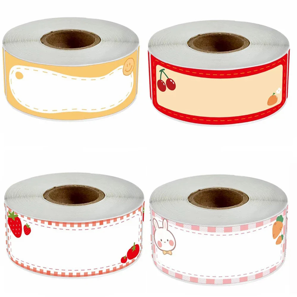 120pcs/roll Cartoon Handwritten Children's Student Name Stickers Kitchen Refrigerator Reminder Food Storage Marker Stickers (ONLINE ORDER ONLY)
