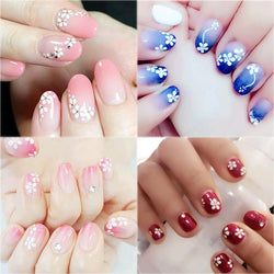 50 Sheets! 3D Flower Nail Art Stickers Decals NOT Repeat Black/White/Colorful Self Adhesive Nail Sticker Decals Random Pattern * (ONLINE ORDER ONLY)