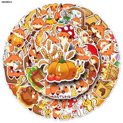 Cartoon Fox Stickers Pack - DIY Laptop Luggage Notebook Decals (ONLINE ORDER ONLY)