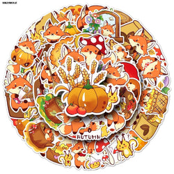 Cartoon Fox Stickers Pack - DIY Laptop Luggage Notebook Decals (ONLINE ORDER ONLY)