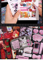 50 Pages Cute Fragments Series Cut Film Sticker Book Y2K Sticker Journal Handbook Scrapbooking Kawaii Decoration Sticker Gift (ONLINE ORDER ONLY)