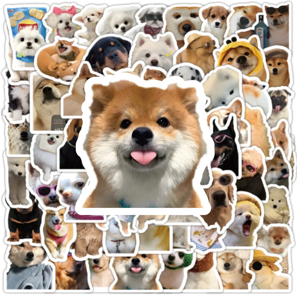 10/30/50/100PCS Cute Cartoon Dogs  Meme Graffiti Stickers Kids Toys DIY Diary Laptop Stationery Suitcase Phone Bike Funny Decals (ONLINE ORDER ONLY)